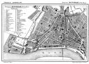 Een oude kaart van de stad Rotterdam