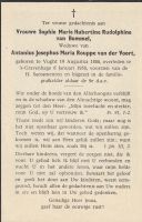 Sophie Marie Hubertine Rudolphine van Bommel wv  Antonius Josephus Maria Rouppe van der Voort \F146811