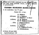 Johanna Wilhelmina Hoegen ev Abraham Reijmes \ F95739 