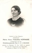 Maria Anna Huberdina Hoffmans ev Adrianus Anselmus Simon Zijlmans \  F122235