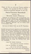 Maria Francisca Rissenbeek wv Bernardus Josephus Westerman / F102377 