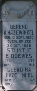 Berend Hazewinkel en Stijntje Doewes, Veendam.